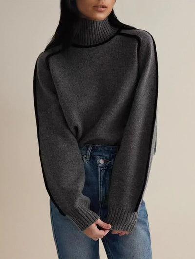 Élise – Elegant Turtleneck Knit Sweater