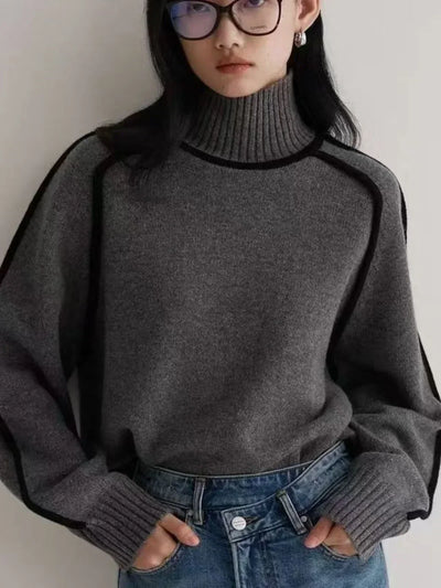 Élise – Elegant Turtleneck Knit Sweater