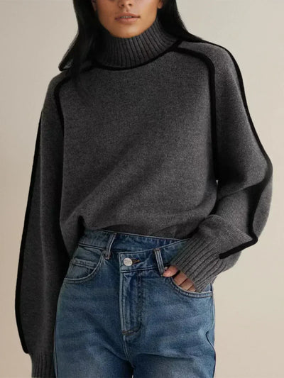 Élise – Elegant Turtleneck Knit Sweater