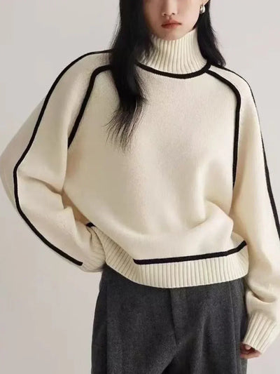 Élise – Elegant Turtleneck Knit Sweater