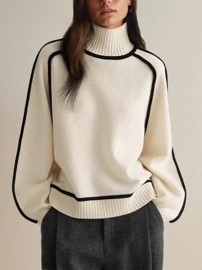 Élise – Elegant Turtleneck Knit Sweater