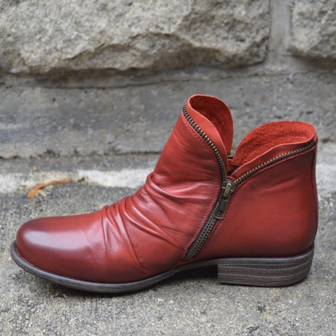 Agnete | Stylish Leather Ankle Boots