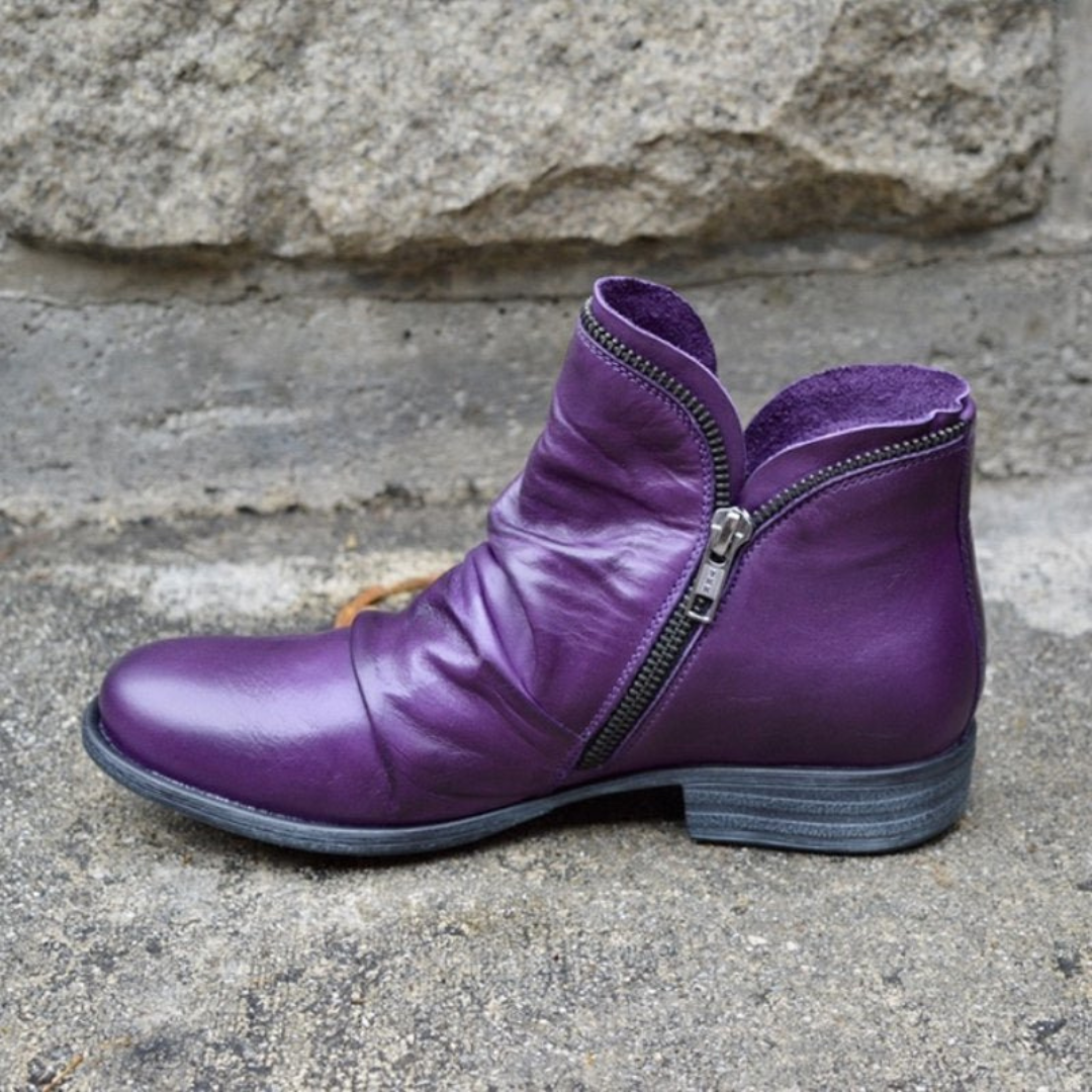 Agnete | Stylish Leather Ankle Boots