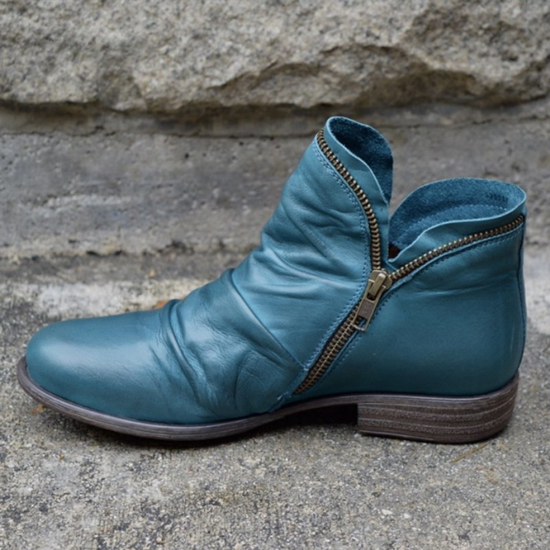 Agnete | Stylish Leather Ankle Boots