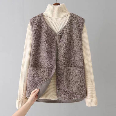 Freya | Cozy Textured Button-Up Vest