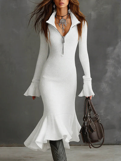 Marlene | Knitted Zip Dress
