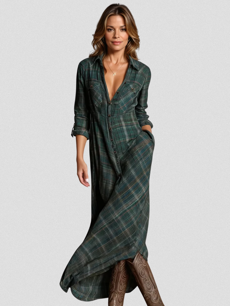 OLIE MAXI SHIRT DRESS