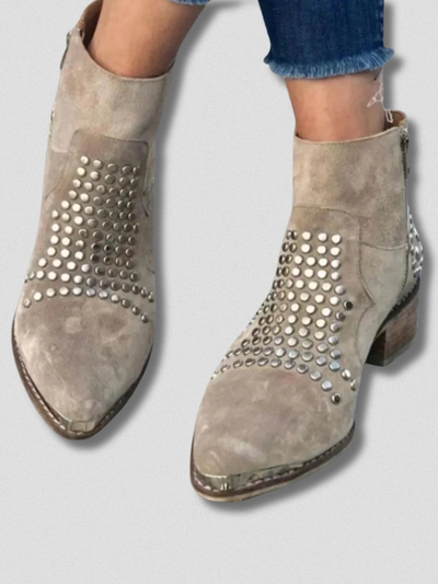 SELENE STUDDED ANKLE BOOTS
