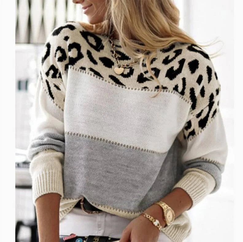 Megan | Casual Leopard Print Sweater