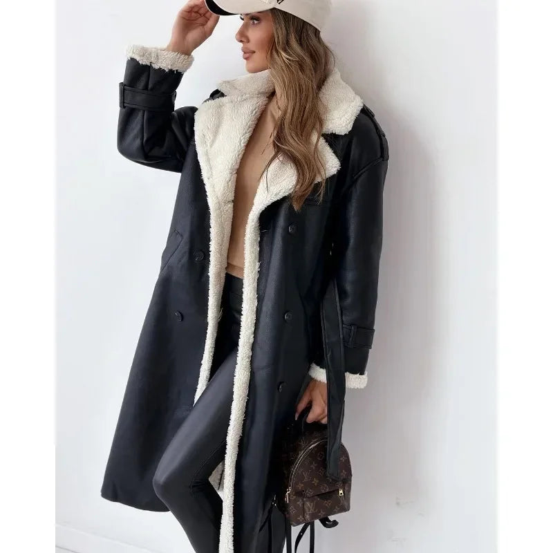 Elara | Cozy Teddy-Lined Trench Coat