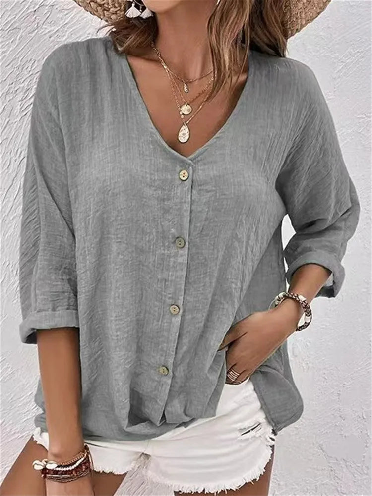 Alberte | Casual Button-Up Blouse