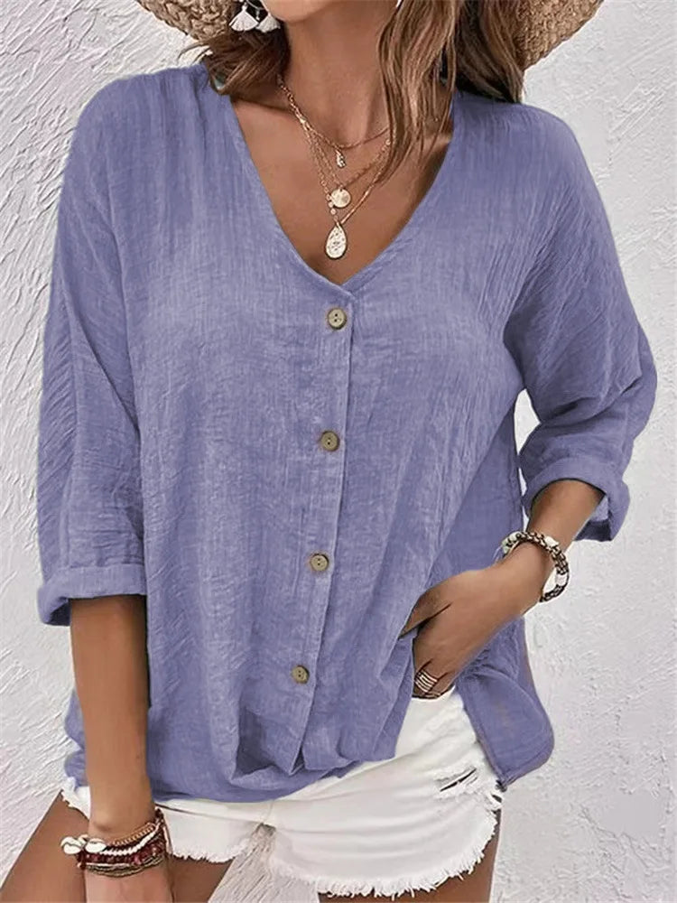 Alberte | Casual Button-Up Blouse