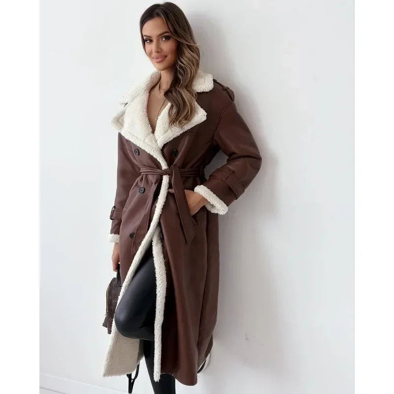 Elara | Cozy Teddy-Lined Trench Coat