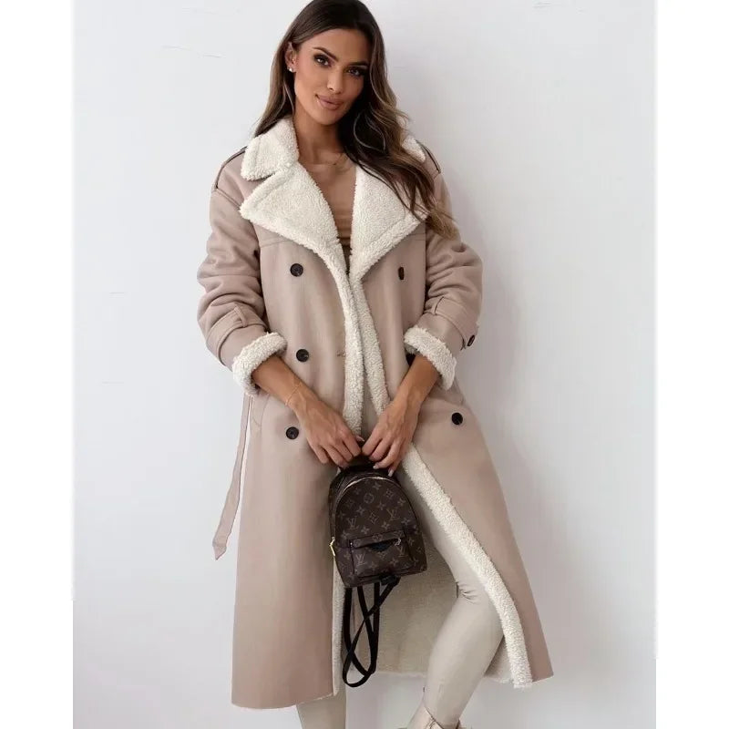 Elara | Cozy Teddy-Lined Trench Coat