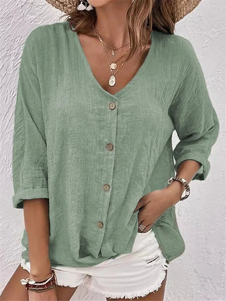 Alberte | Casual Button-Up Blouse