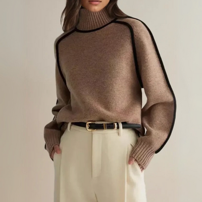 Élise – Elegant Turtleneck Knit Sweater