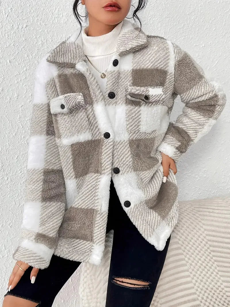 Martin | Stylish Checked Fleece Coat