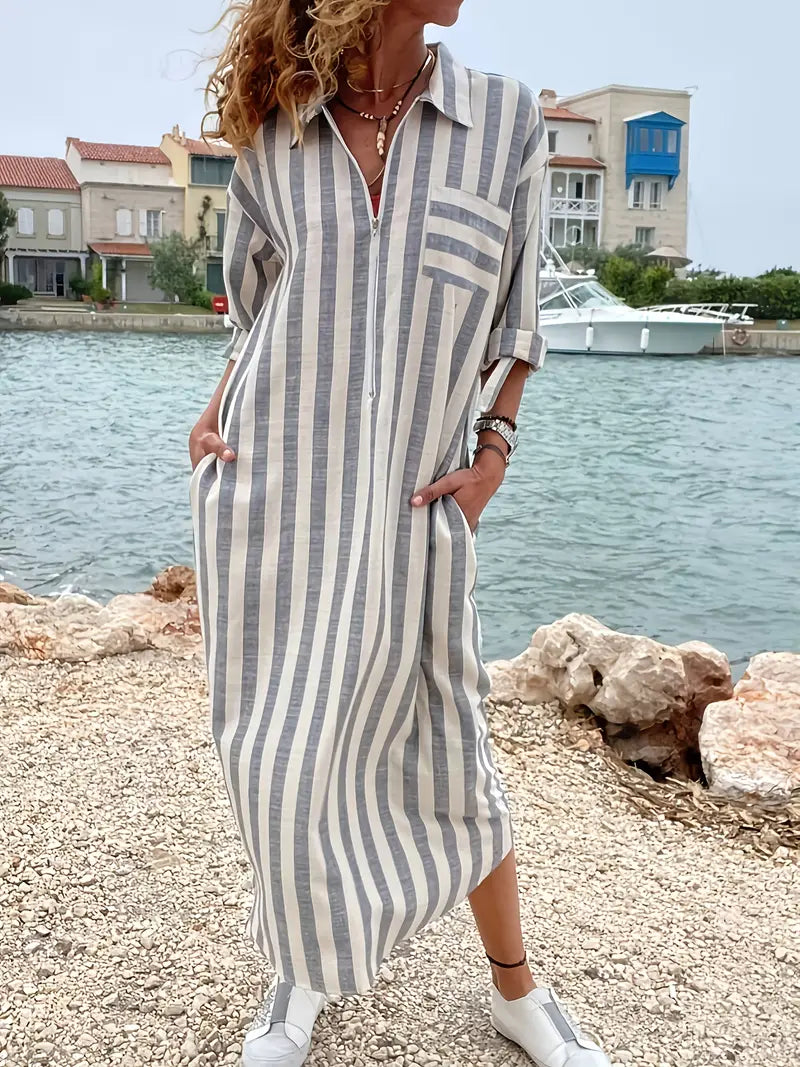 Sierra Shirt Dress | Lightweight Maxi with Pockets 3