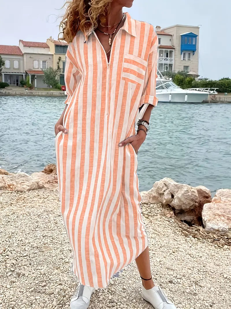 Sierra Shirt Dress | Lightweight Maxi with Pockets 6