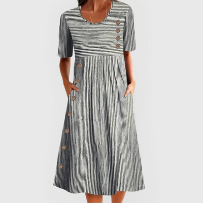 Wanda™ Striped Midi Dress - Chic & Stylish