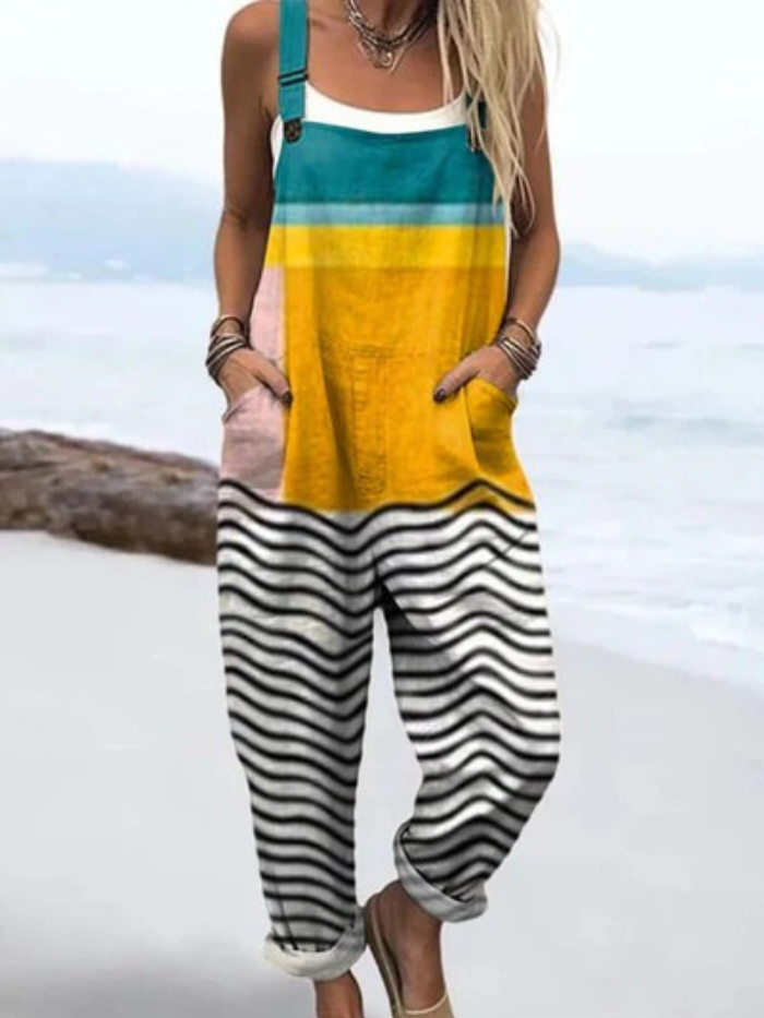 Alicia | Vibrant Striped Jumpsuit