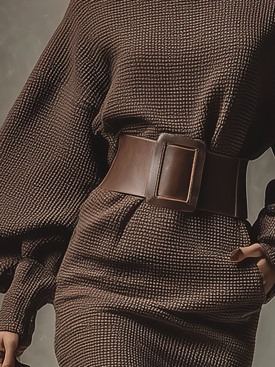 Maribelle | Knit Mini Dress with Belt