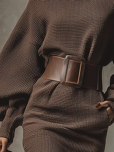 Maribelle | Knit Mini Dress with Belt