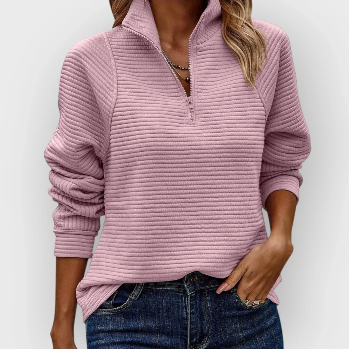 Olivia Half-Zip Pullover Sweatshirt