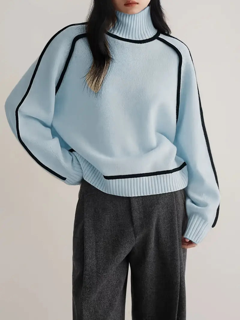 Élise – Elegant Turtleneck Knit Sweater