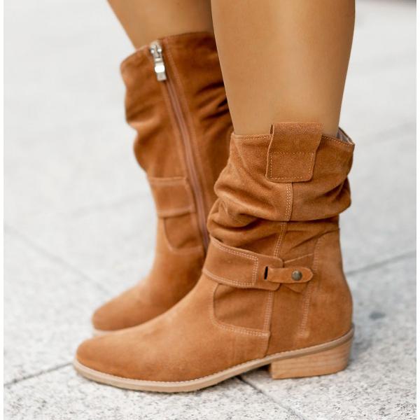 Phoebe | Tan Slouchy Boots