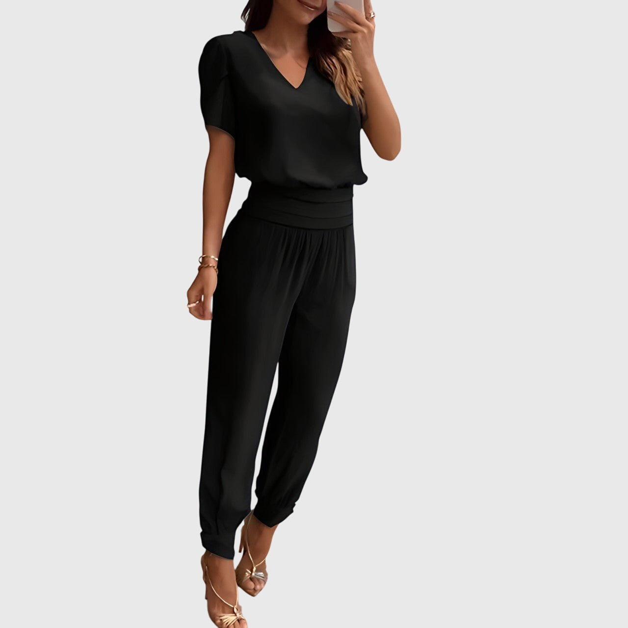 Jennifer™ | Chic Blouse and Trousers Ensemble