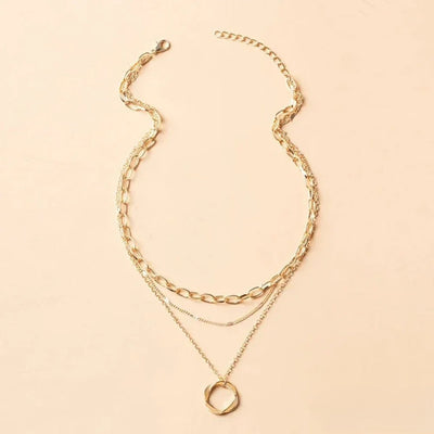 Vintage-Inspired Gold Layered Necklace