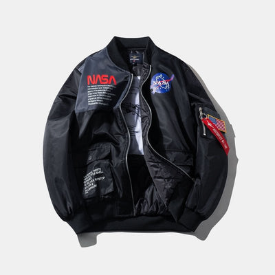 Oversized Lined NASA Print Jacket
