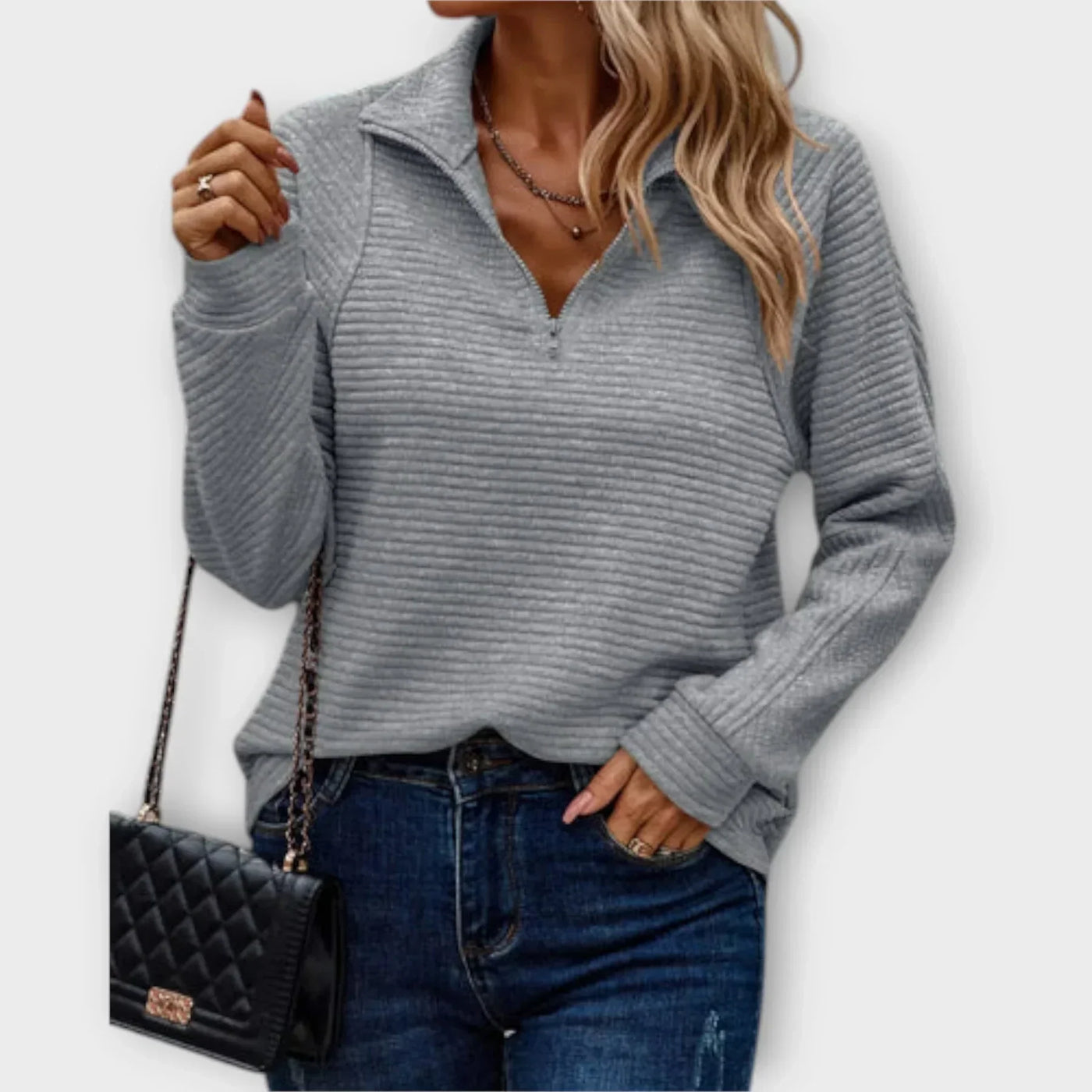 Olivia Half-Zip Pullover Sweatshirt
