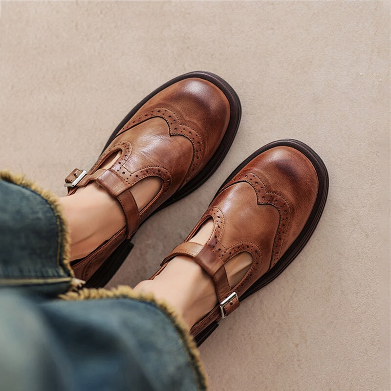 Verda | Classic Leather Mary Jane Shoes