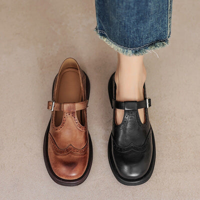 Verda | Classic Leather Mary Jane Shoes