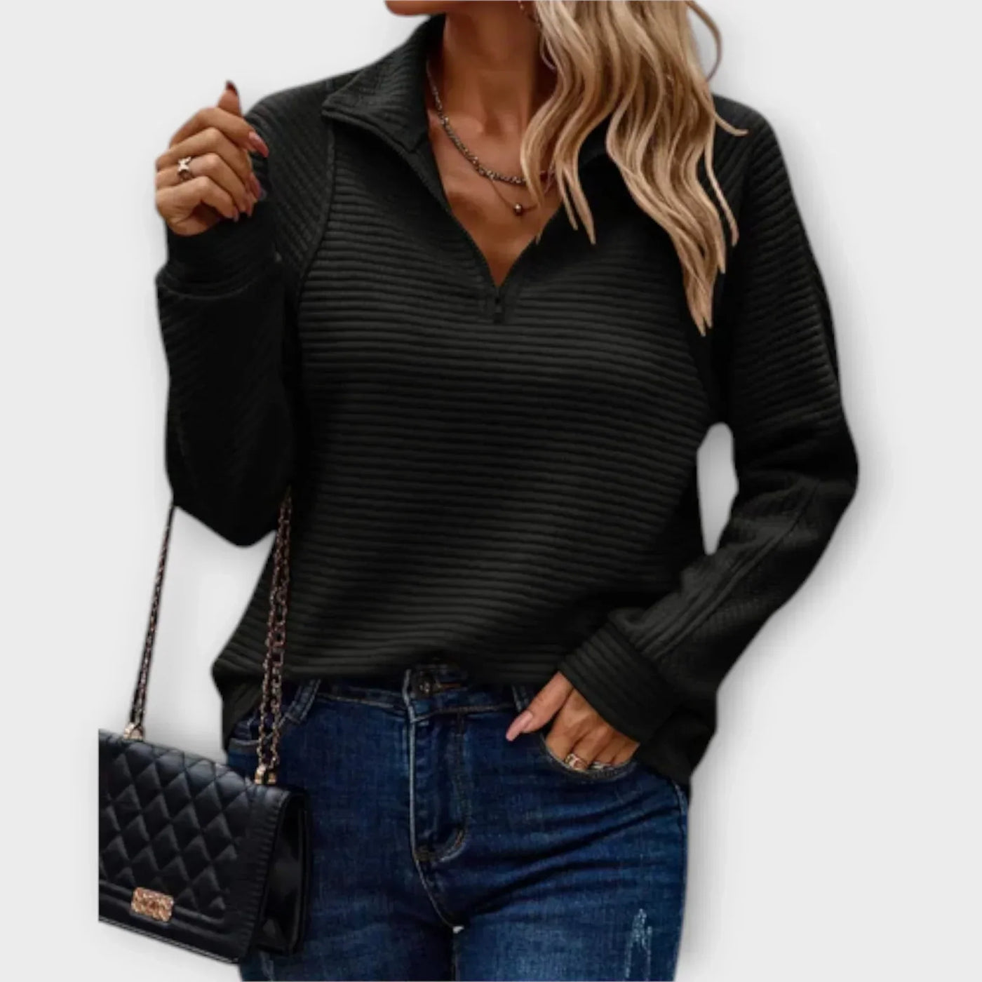 Olivia Half-Zip Pullover Sweatshirt