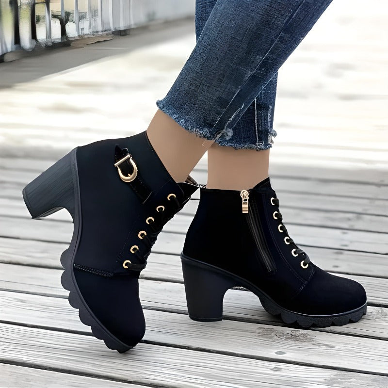 Chelsea | Black Ankle Boots with Heels